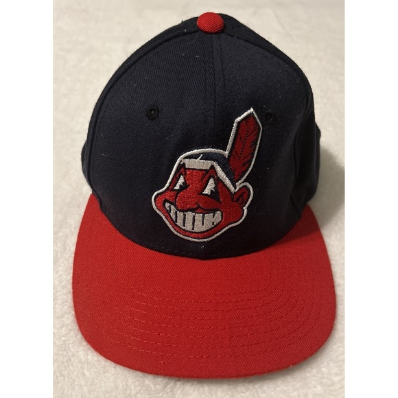 New Era Other - Vintage Cleveland Indians ‎ Snapback Hat MLB New Era Chief Wahoo Wool Cap